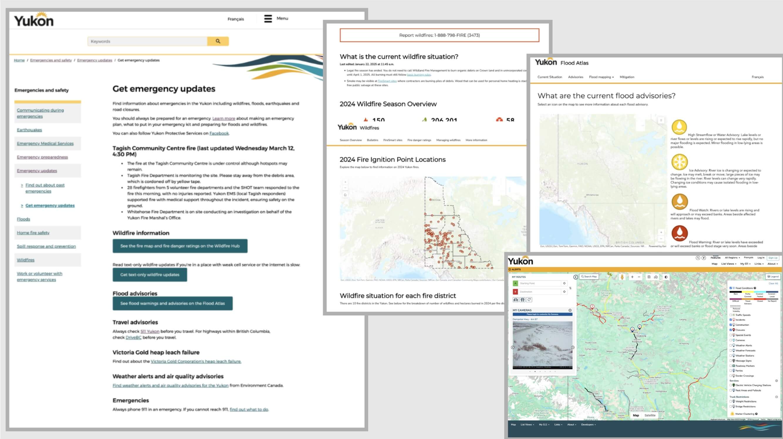 Multiple emergency communication touchpoints across Yukon's digital platforms